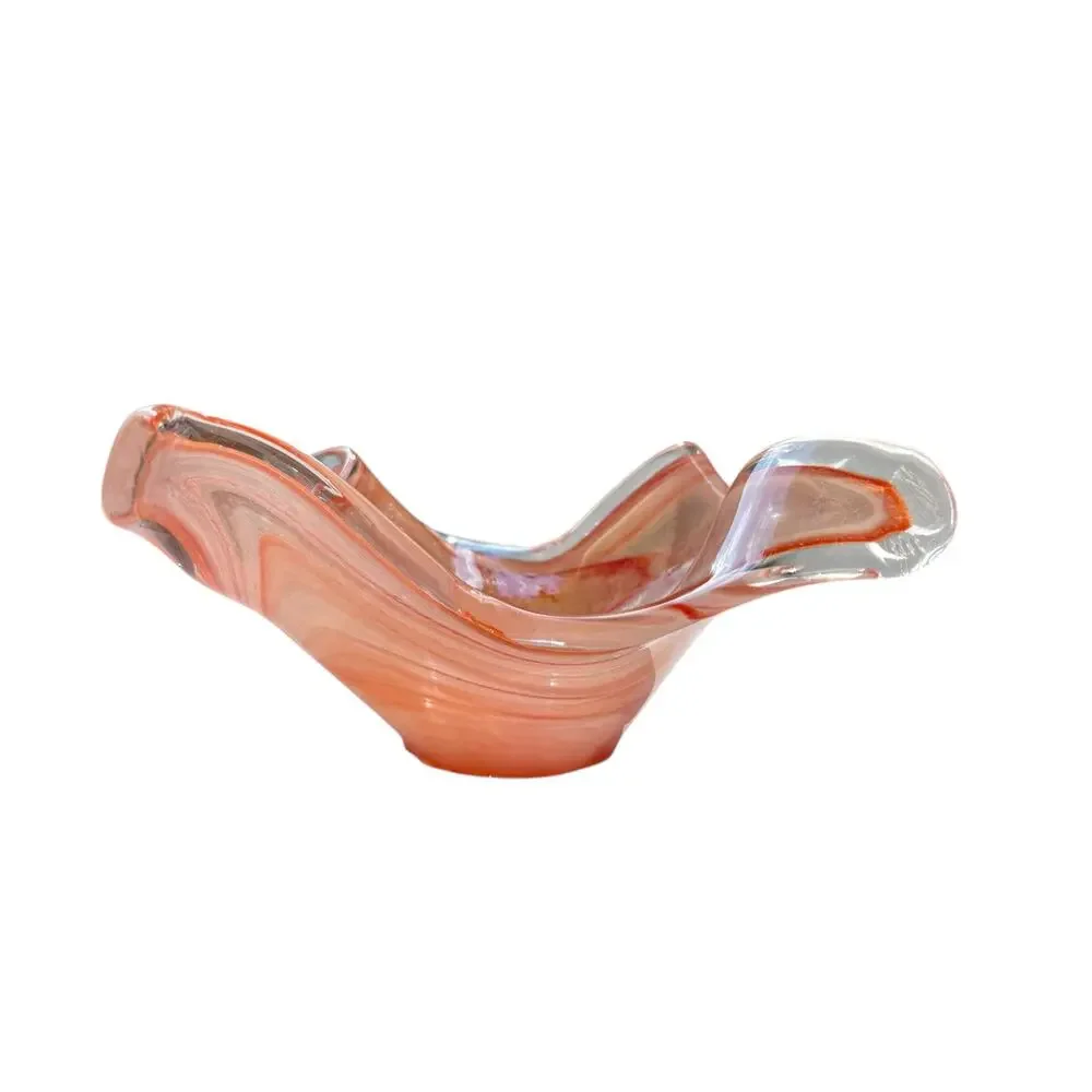 Murano Glass Starfish Dish Made in Italy Beachy Coastal Decor Thick Heavy 12”